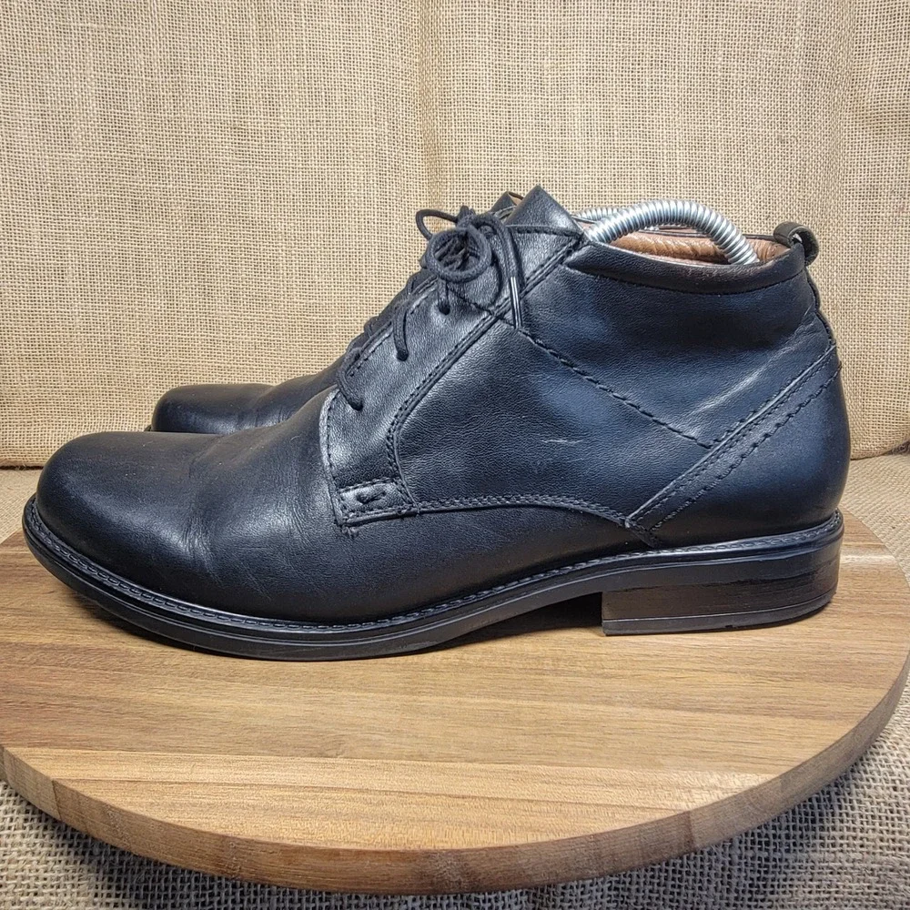Stoneford Leather Chukka Boots Black Leather Extra‎ Wide German Mens EU 42 US 9